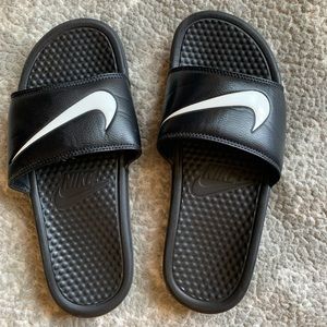 Black Nike Slides